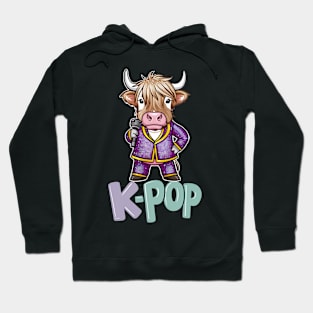 k-pop Highland Cow Hoodie